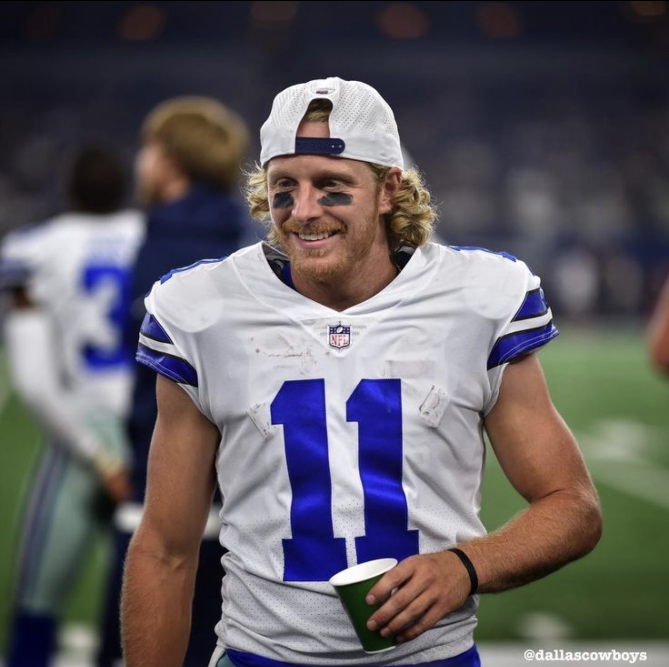 Real photo of Cole Beasley in his Dallas Cowboys number 11 uniform